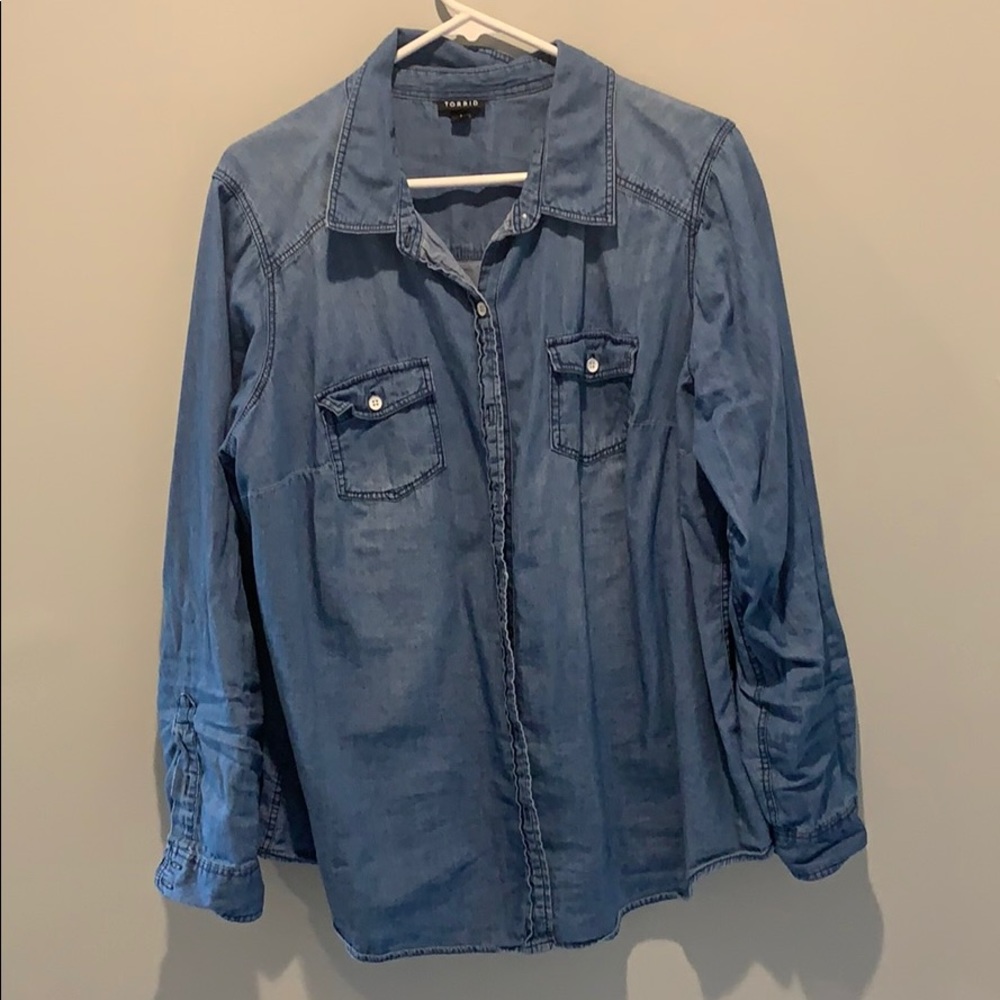 Torrid denim button down